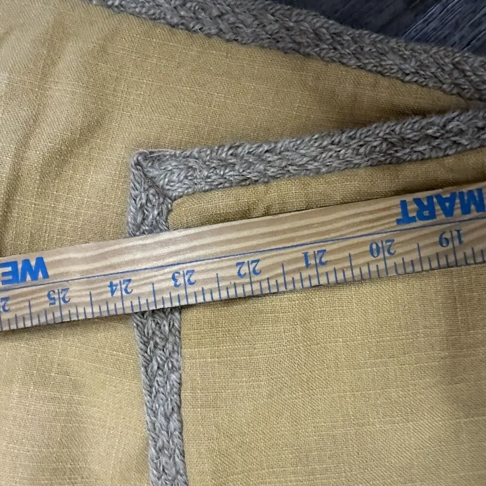 Pier 1 Mustard Color 100% Cotton Pillow Covers. 23”x24” TWO HEMP MUSTARD